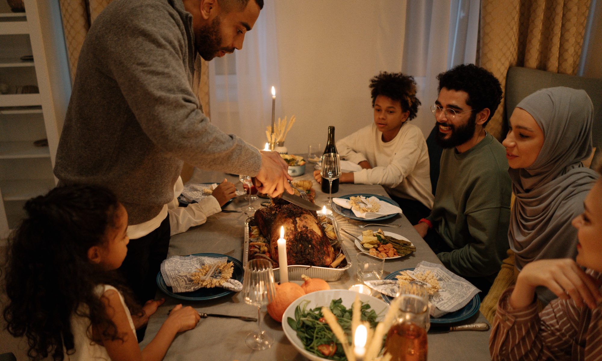 family eating for the holidays newport beach house rentals